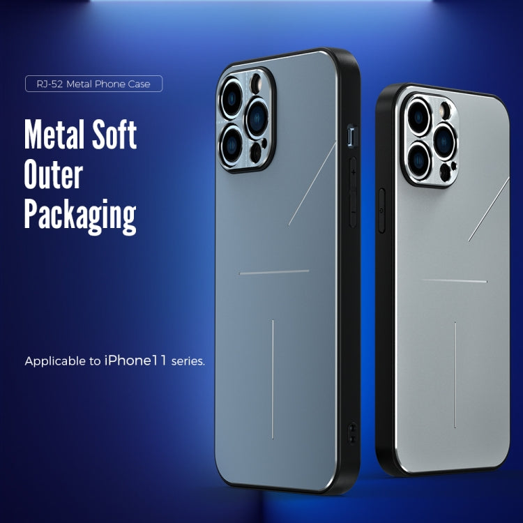 R-JUST RJ-52 3-Line Style Metal TPU Shockproof Protective Case, For iPhone 11 Pro