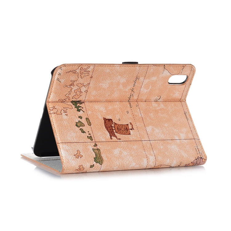 Map Pattern Leather Tablet Case, For iPad mini 6 / mini 2024