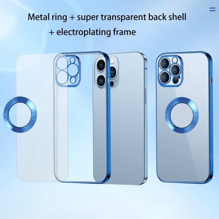 9D Electroplated Edge Metal Ring Clear PC + TPU Shockproof Case, For iPhone 12 Pro, For iPhone 12 Pro Max, For iPhone 11, For iPhone 11 Pro Max
