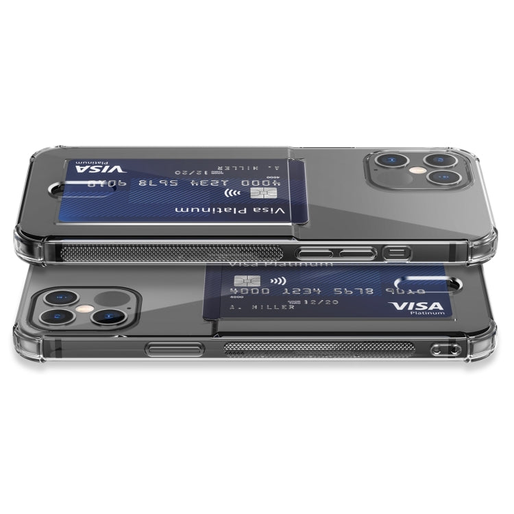 TPU Transparent Protective Case with Card Slots, For iPhone 13