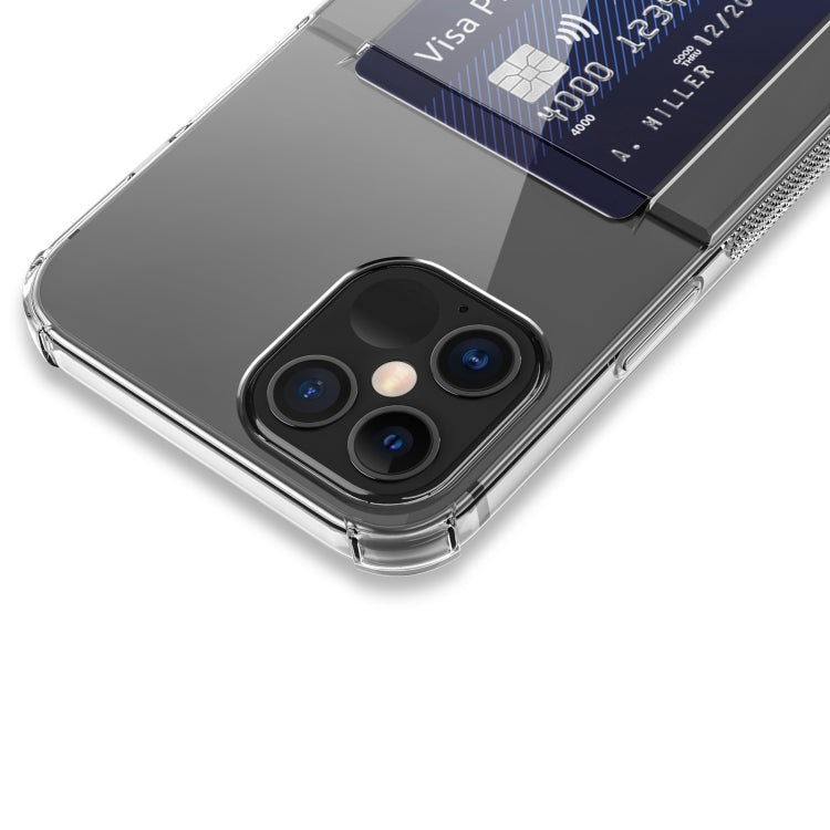 TPU Transparent Protective Case with Card Slots, For iPhone 13