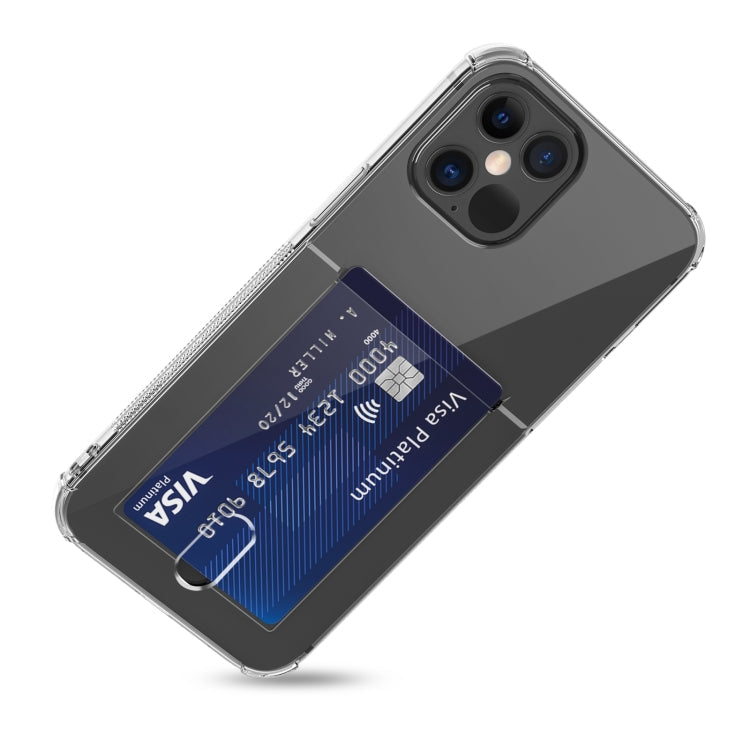 TPU Transparent Protective Case with Card Slots, For iPhone 13