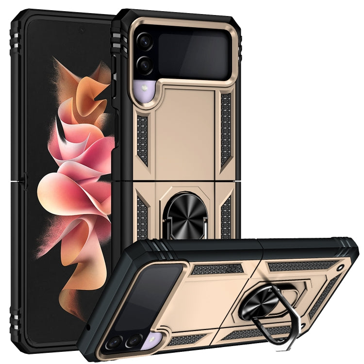 Folding Shockproof TPU + PC Protective Case with 360 Degree Rotating Holder, For Samsung Galaxy Z Flip3 5G