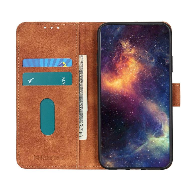 KHAZNEH Retro Texture Horizontal Flip Leather Phone Case, For Motorola Moto E40/E20/E30
