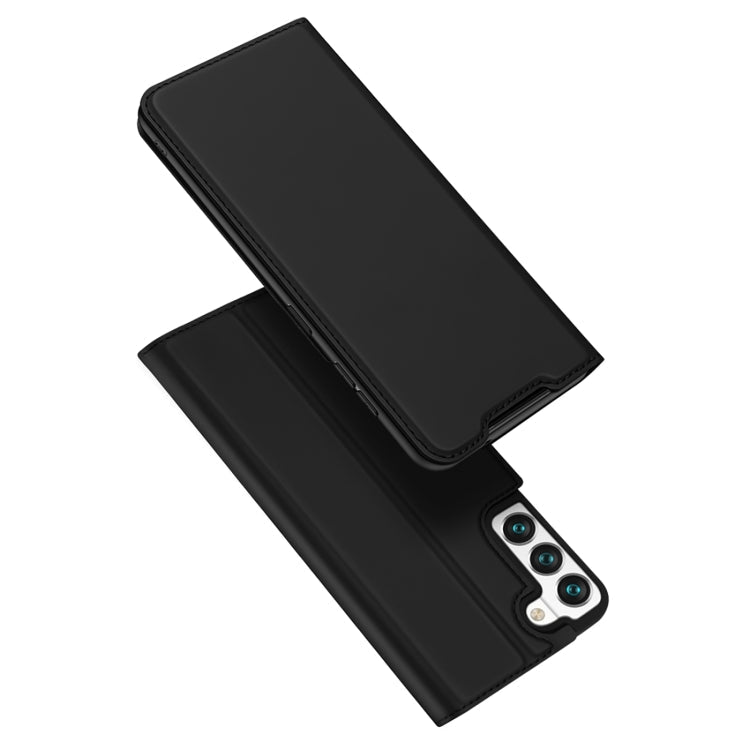 DUX DUCIS Skin Pro Series Horizontal Flip Leather Phone Case with Holder & Card Slots, For Samsung Galaxy S22 5G, For Samsung Galaxy S22 Ultra 5G