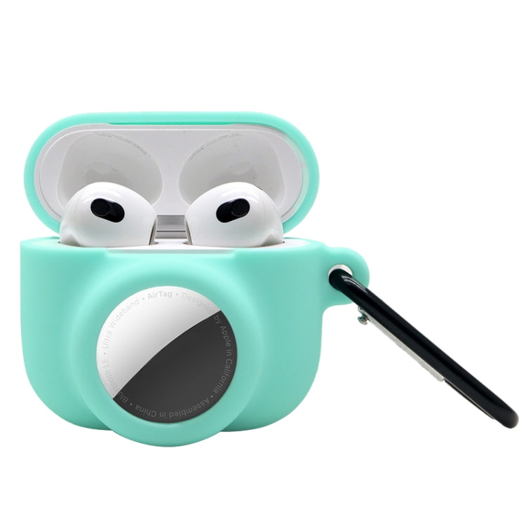 2 in 1 Shockproof Full Coverage Silicone Protective Case For AirPods 3 / AirTag 2nd Gen / AirTag 1st Gen, For AirPods 3 / AirTag