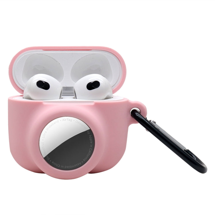 2 in 1 Shockproof Full Coverage Silicone Protective Case For AirPods 3 / AirTag 2nd Gen / AirTag 1st Gen, For AirPods 3 / AirTag