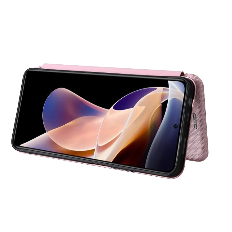 Carbon Fiber Texture Magnetic Horizontal Flip PU Phone Case, For Xiaomi Redmi Note 11 Pro / Note 11 Pro+, For ZTE Blade V30