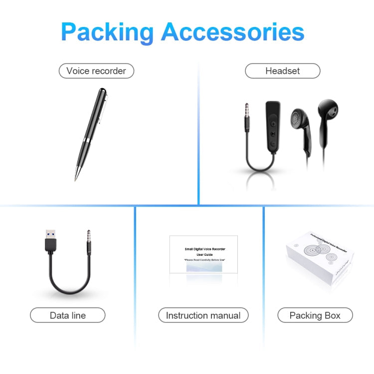 Q96 Intelligent HD Digital Noise Reduction Recording Pen, 4GB, 8GB, 16GB, 32GB, 64GB