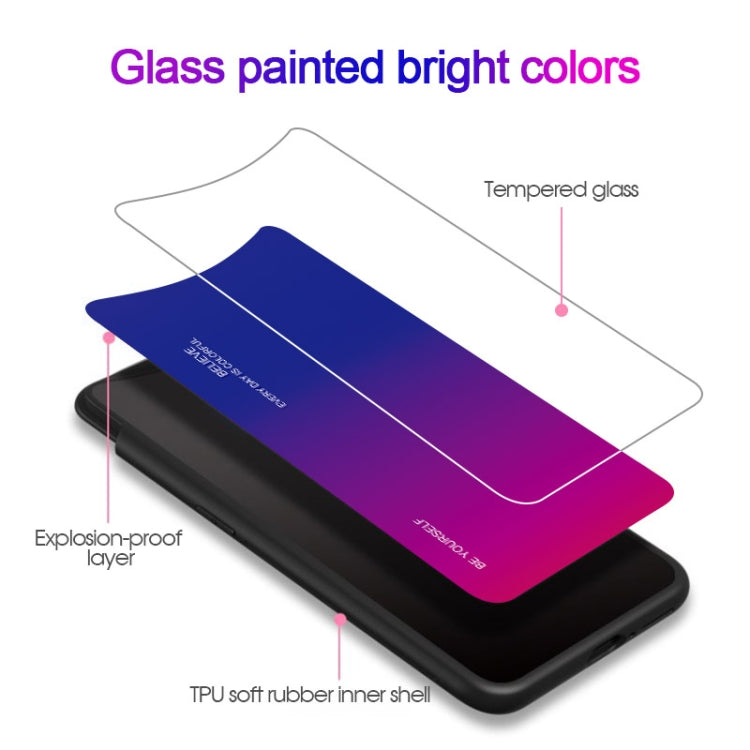 Gradient Color Glass Case, For OPPO Find X, For OPPO Reno, For Galaxy S8