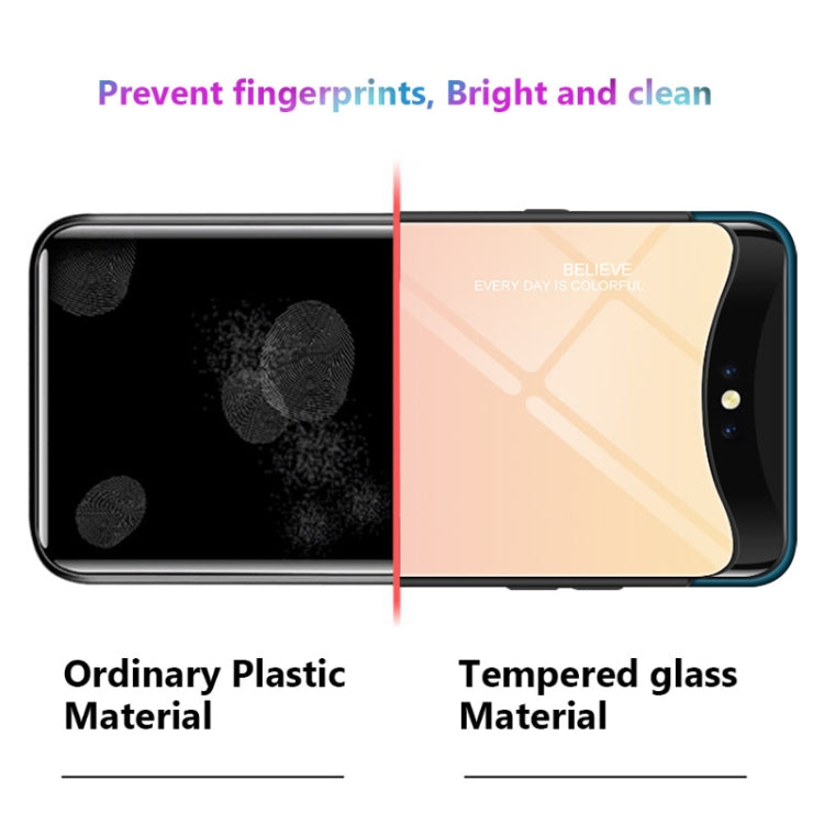 Gradient Color Glass Case, For OPPO Find X, For OPPO Reno, For Galaxy S8