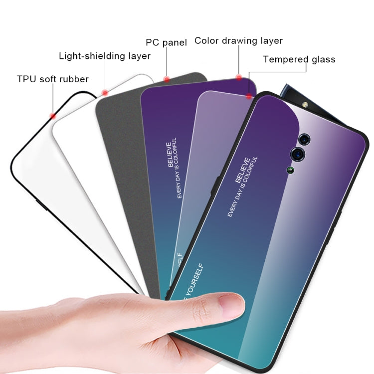 Gradient Color Glass Case, For Xiaomi Redmi Note 7, For Huawei Mate 20, For Huawei P30 Lite