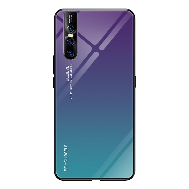 Gradient Color Glass Case, For Vivo IQOO, For VIVO V15 Pro, For VIVO X27