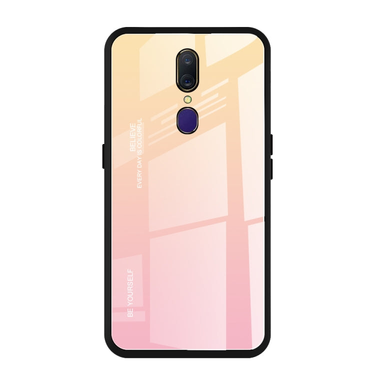 Gradient Color Glass Case, For OPPO F11 / A9, For OPPO A57 / A39, For OPPO Reno Z