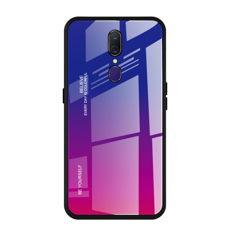 Gradient Color Glass Case, For OPPO F11 / A9, For OPPO A57 / A39, For OPPO Reno Z