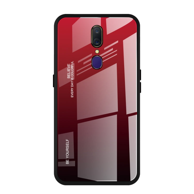 Gradient Color Glass Case, For OPPO F11 / A9, For OPPO A57 / A39, For OPPO Reno Z