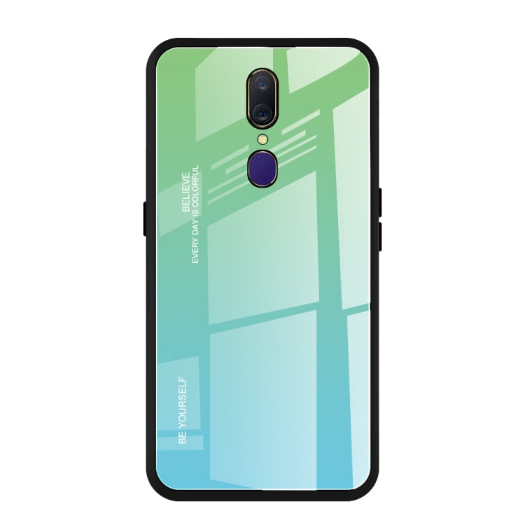Gradient Color Glass Case, For OPPO F11 / A9, For OPPO A57 / A39, For OPPO Reno Z