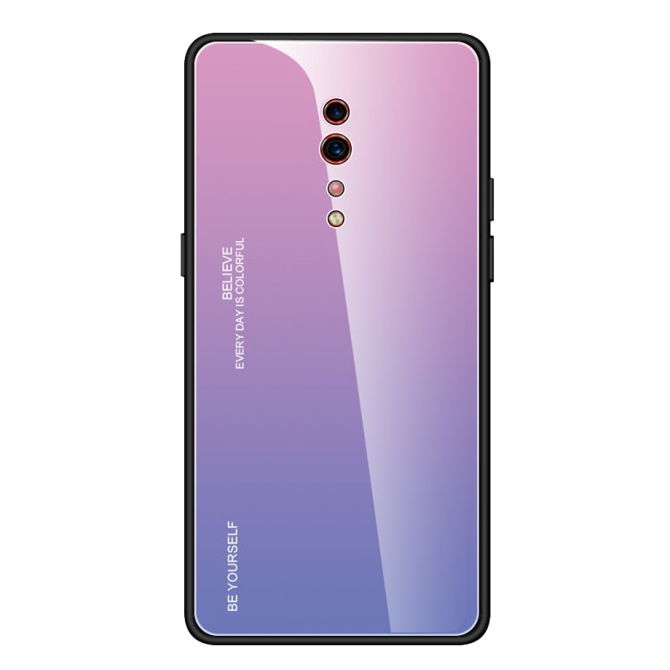 Gradient Color Glass Case, For OPPO F11 / A9, For OPPO A57 / A39, For OPPO Reno Z