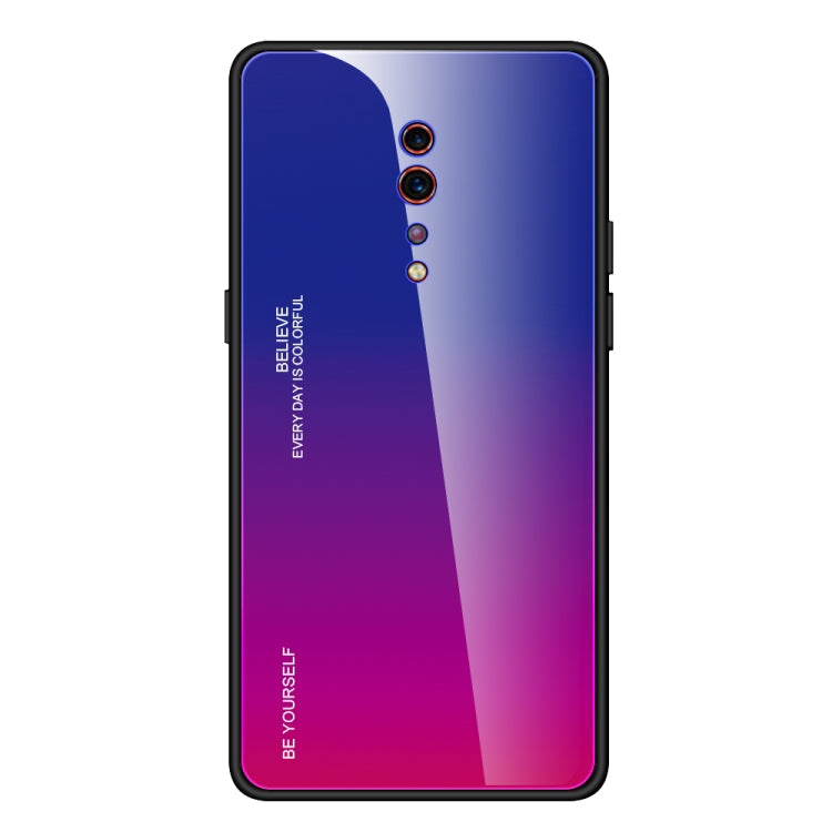 Gradient Color Glass Case, For OPPO F11 / A9, For OPPO A57 / A39, For OPPO Reno Z