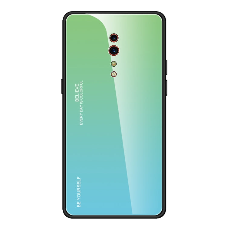 Gradient Color Glass Case, For OPPO F11 / A9, For OPPO A57 / A39, For OPPO Reno Z