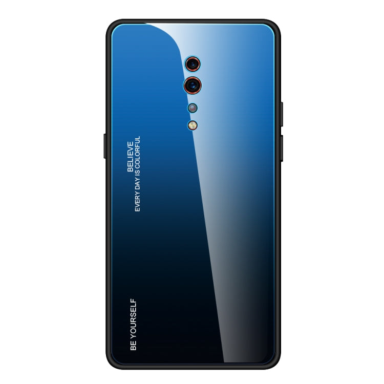 Gradient Color Glass Case, For OPPO F11 / A9, For OPPO A57 / A39, For OPPO Reno Z