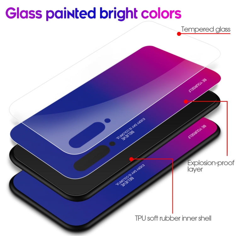 Gradient Color Glass Case, For Xiaomi Mi 9