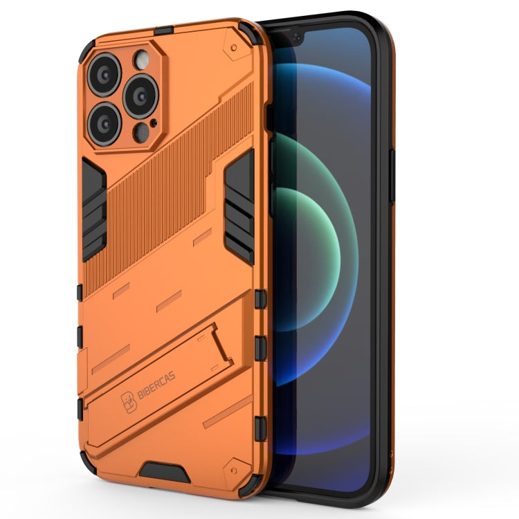Punk Armor 2 in 1 PC + TPU Phone Case with Invisible Holder, For iPhone 13 mini, For iPhone 13, For iPhone 13 Pro