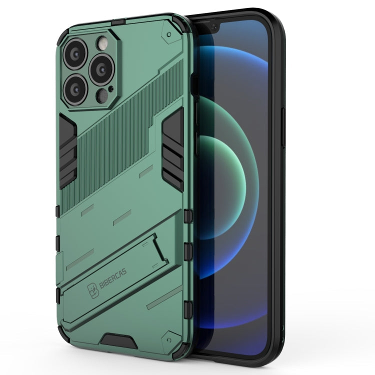 Punk Armor 2 in 1 PC + TPU Phone Case with Invisible Holder, For iPhone 13 Pro Max