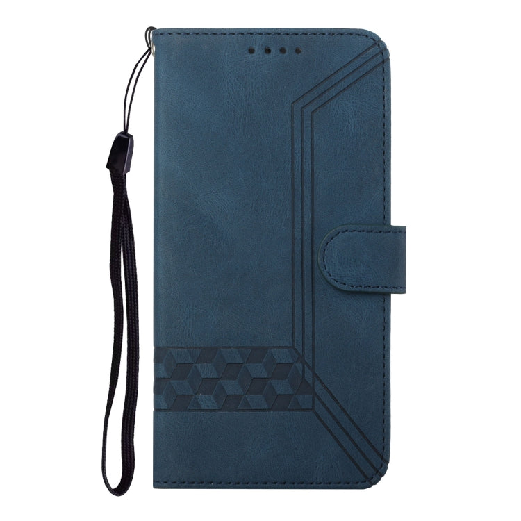 Cubic Skin Feel Flip Leather Phone Case, For Honor V40 5G