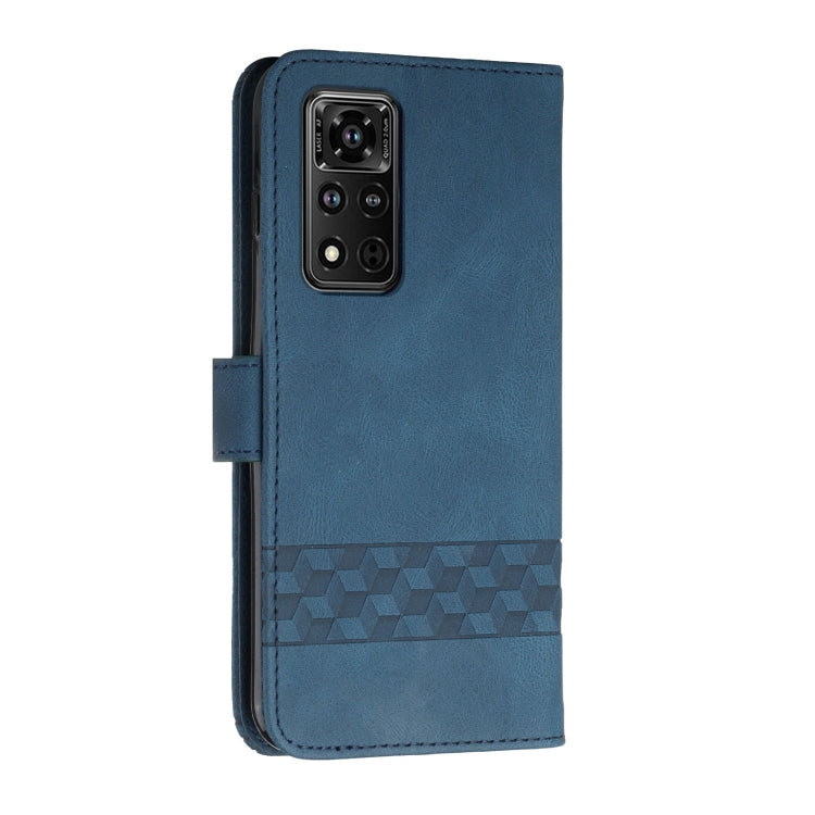 Cubic Skin Feel Flip Leather Phone Case, For Honor V40 5G