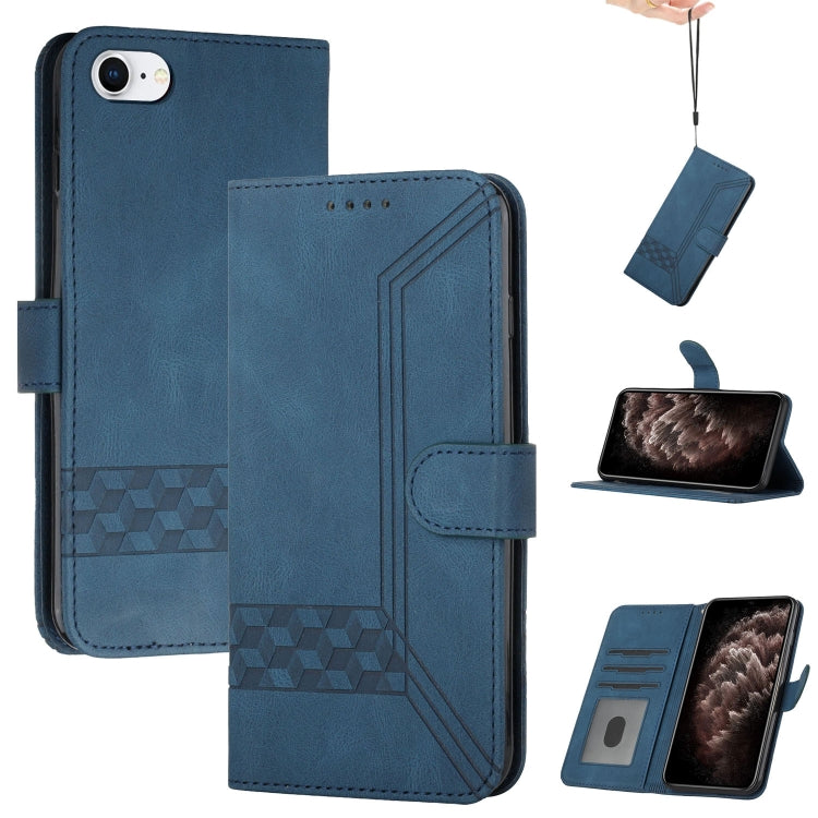 Cubic Skin Feel Flip Leather Phone Case, For iPhone XS Max, For iPhone SE 2022 / SE 2020 / 7 / 8, For iPhone 7 Plus / 8 Plus