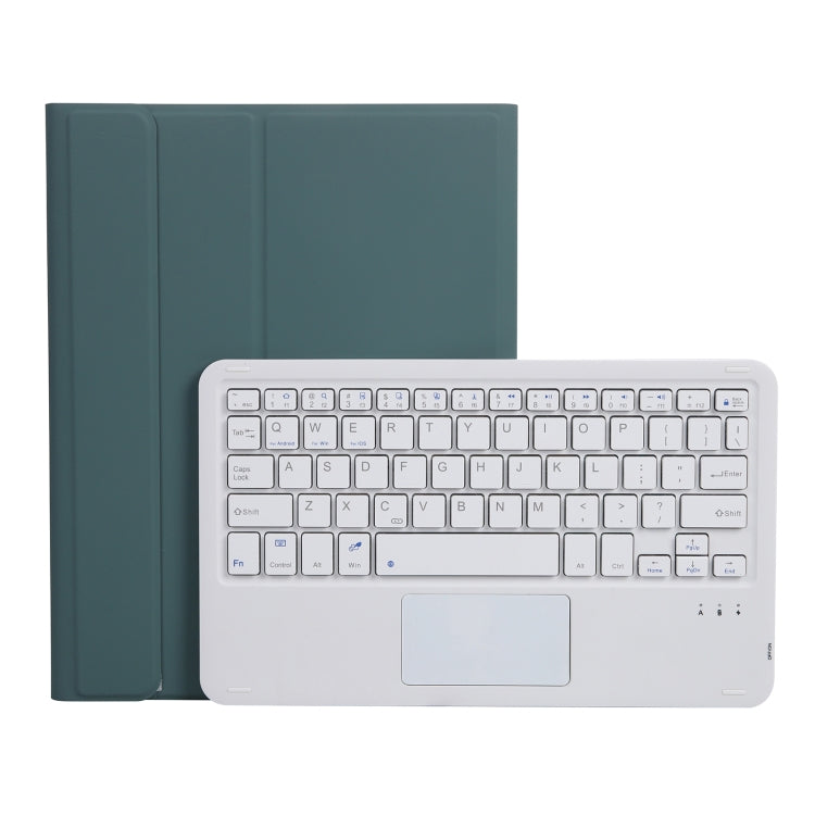 A07B-A Lambskin Texture Square Keycap Bluetooth Keyboard Leather Case with Touch Control For iPad, For iPad 9.7 2018 & 2017 / Pro 9.7 inch / Air 2, For iPad Pro 10.5 inch / 10.2 2021 & 2020 & 2019 / Air 3                                                ...