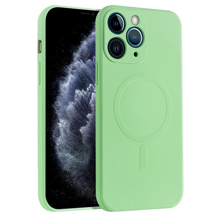 Liquid Silicone Full Coverage Magsafe Phone Case, For iPhone 11 Pro Max