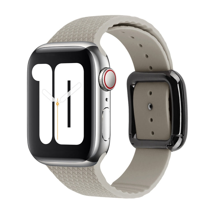 Black Buckle Silicone Watchband For Apple Watch Series, 7 41mm / 6&SE&5&4 40mm / 3&2&1 38mm