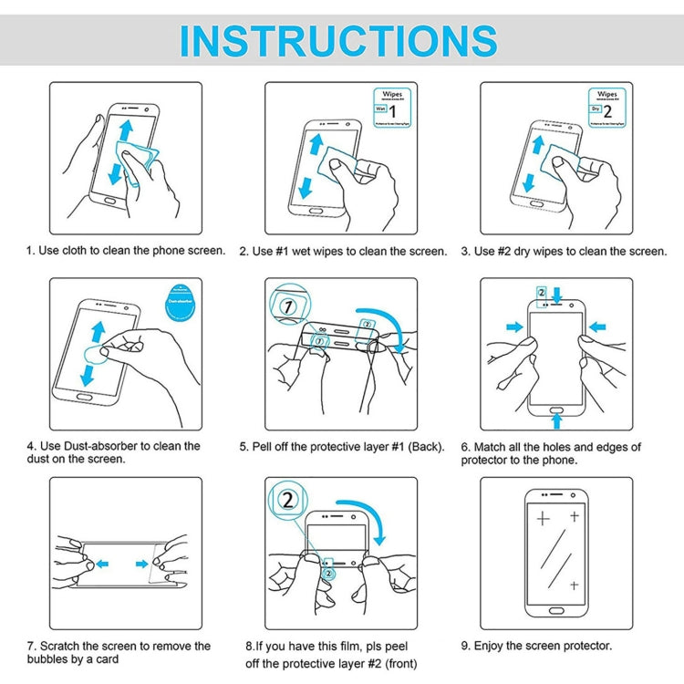 10 PCS 0.26mm 9H 2.5D Tempered Glass Film, For Alcatel Hero N3 8020 (10 PCS), For Sharp Aquos S3 (10 PCS), For Sharp Aquos Sense 3 (10 PCS), For Alcatel A3 (10 PCS), For Alcatel A3 XL (10 PCS), For Honor 8 Lite (10 PCS)                                 ...