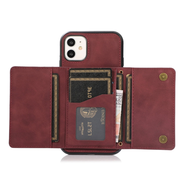 Three-fold Leather Phone Case with Card Slot & Wallet & Holder, For iPhone 12 Pro Max, For iPhone 12 / 12 Pro, For iPhone 12 mini, For iPhone 11 Pro Max