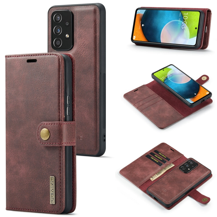 DG.MING Crazy Horse Texture Detachable Magnetic Leather Phone Case, For Samsung Galaxy A13 4G, For Samsung Galaxy A33 5G, For Samsung Galaxy A53 5G, For Samsung Galaxy A73 5G