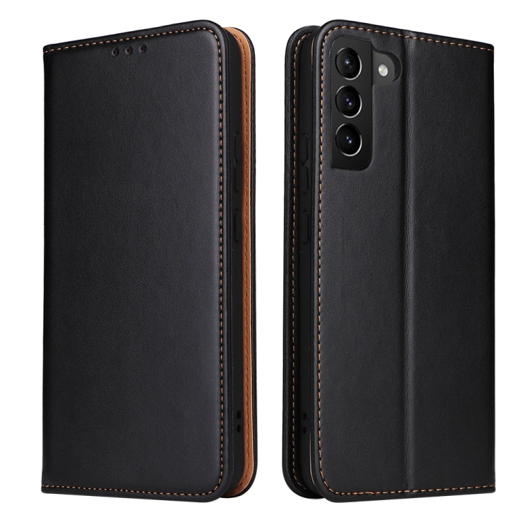 Fierre Shann PU Genuine Leather Texture Leather Phone Case, For Samsung Galaxy S22 5G, For Samsung Galaxy S22+ 5G, For Samsung Galaxy S22 Ultra 5G