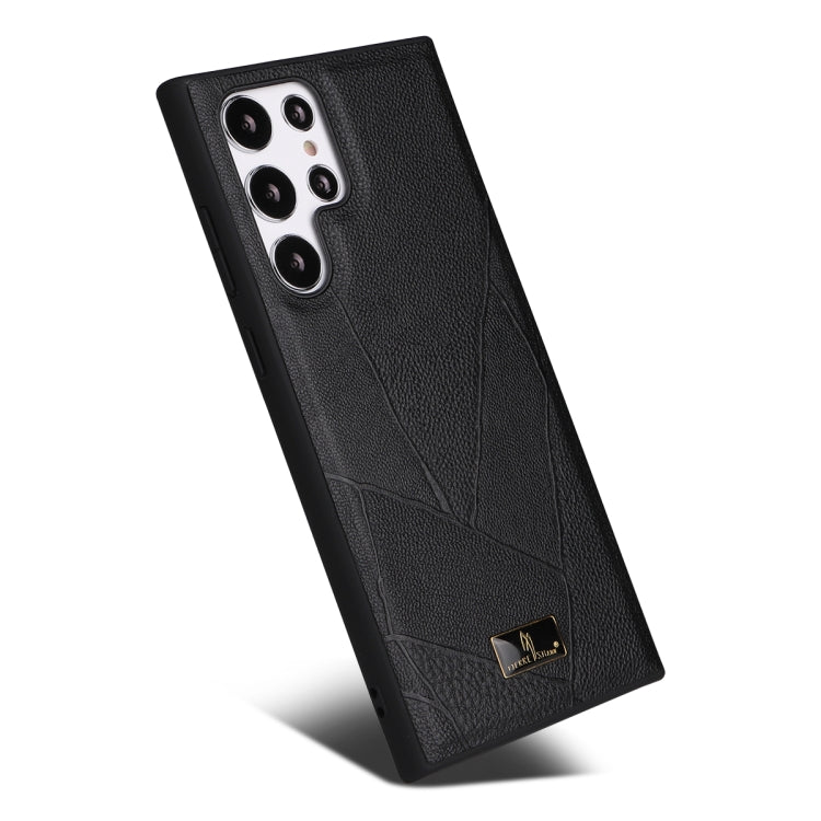 Fierre Shann Leather Texture Phone Back Cover Case, For Samsung Galaxy S22 5G, For Samsung Galaxy S22+ 5G, For Samsung Galaxy S22 Ultra 5G