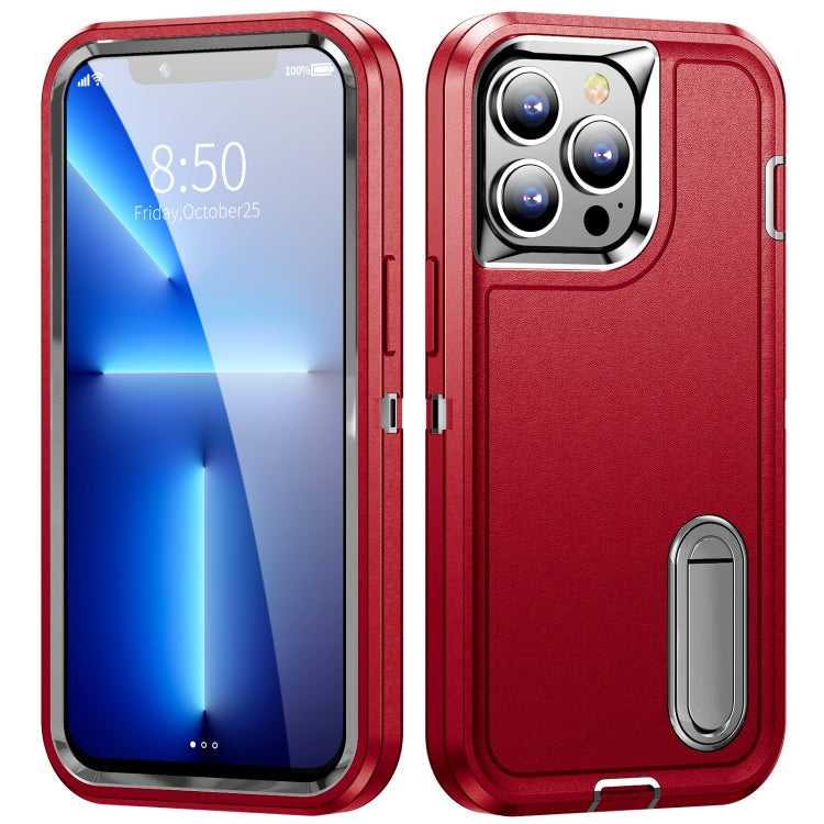 3 in 1 Rugged Holder Phone Case, For iPhone 13, For iPhone 13 Pro