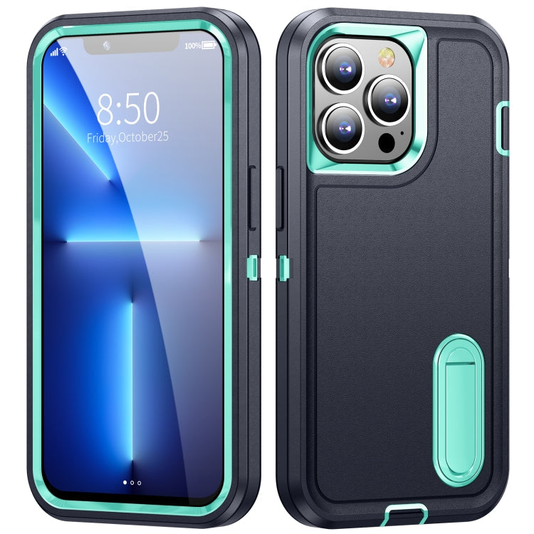 3 in 1 Rugged Holder Phone Case, For iPhone 13, For iPhone 13 Pro