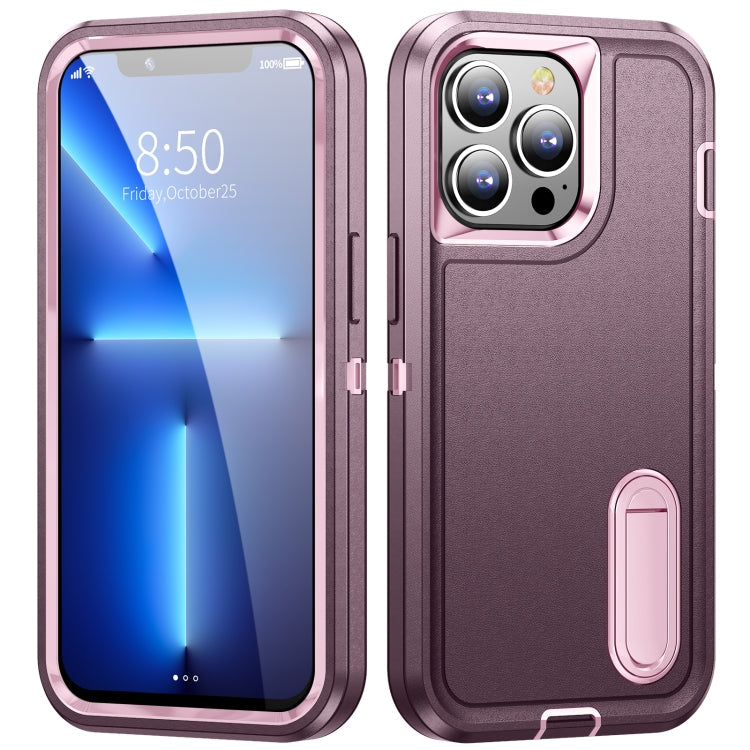 3 in 1 Rugged Holder Phone Case, For iPhone 11 Pro Max