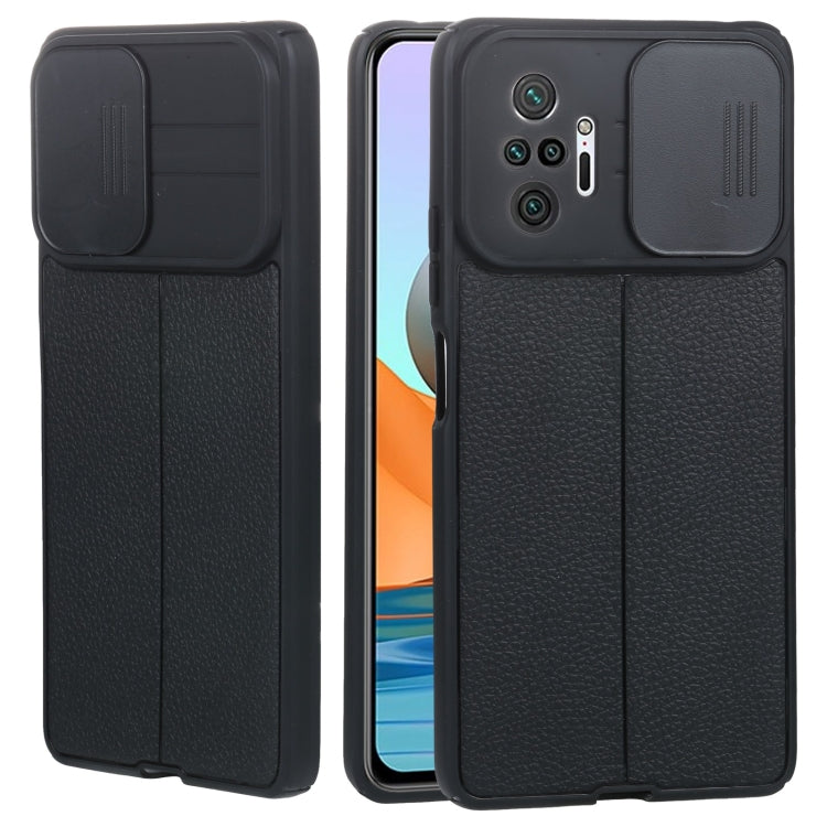 Litchi Texture Sliding Camshield TPU Protective Phone Case, For Xiaomi Redmi Note 10 Pro 4G