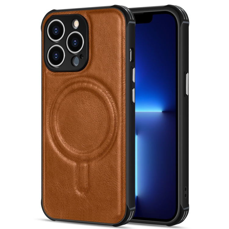 Crazy Horse Cowhide Leather Magnetic Phone Case, For iPhone 13 mini, For iPhone 13, For iPhone 13 Pro, For iPhone 13 Pro Max, For iPhone 12