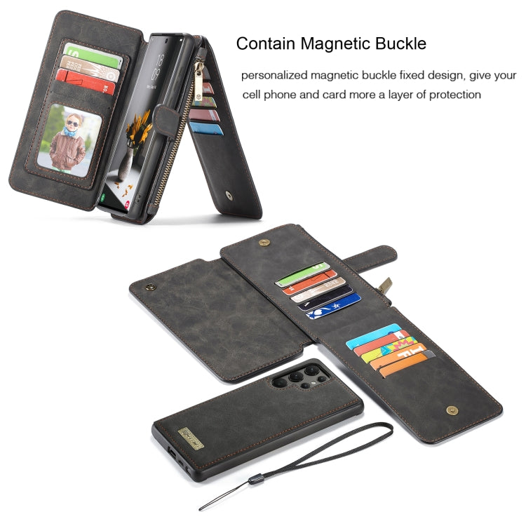 CaseMe-007 Detachable Multifunctional Leather Phone Case, For Samsung Galaxy S22 Ultra 5G