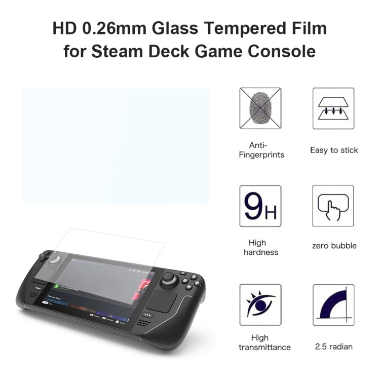0.26mm 9H 2.5D Tempered Glass Film, For Deck Game Console (1 PC)