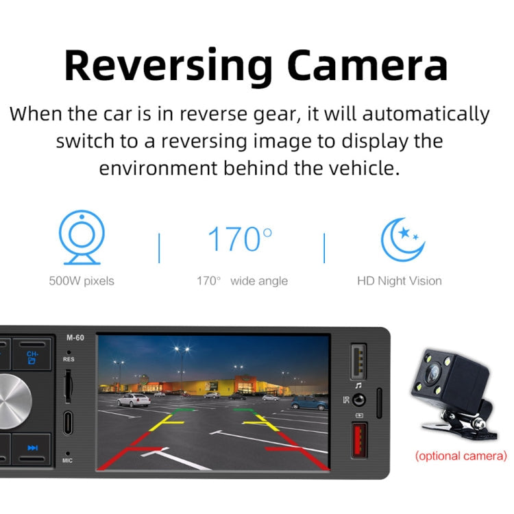 4.0 inch Touch Screen Car Radio Receiver Bluetooth MP5 Player with Remote Control, FM60