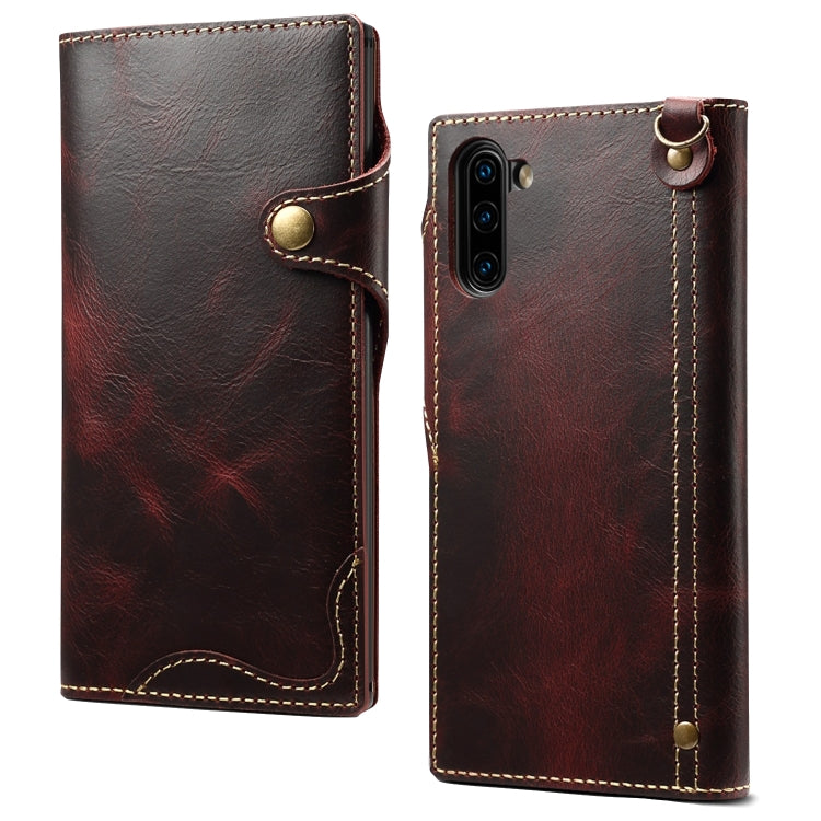 Denior Oil Wax Cowhide Magnetic Button Horizontal Flip Leather Case with Card Slots & Wallet, For Galaxy Note9, For Huawei Mate 20, For Huawei Mate 20 Pro, For Galaxy S10, For Galaxy S10e, For Galaxy S10 Plus