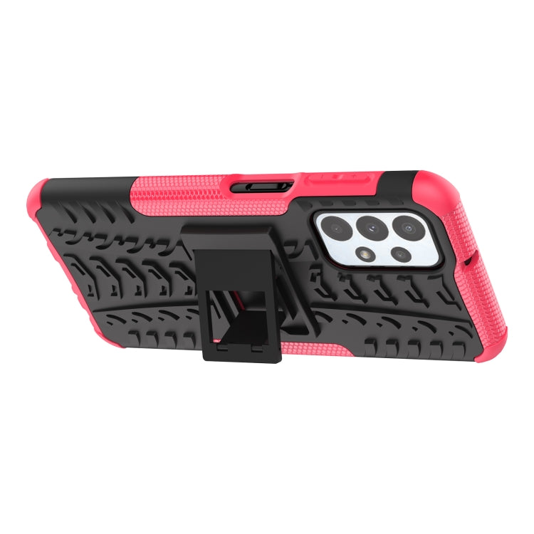 Tire Texture Shockproof TPU+PC Phone Case with Holder, For OnePlus Nord N20 5G, For Samsung Galaxy A73 5G, For Samsung Galaxy A23