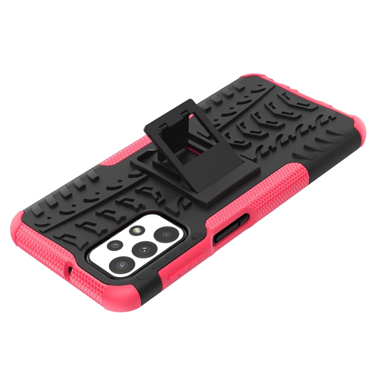 Tire Texture Shockproof TPU+PC Phone Case with Holder, For OnePlus Nord N20 5G, For Samsung Galaxy A73 5G, For Samsung Galaxy A23